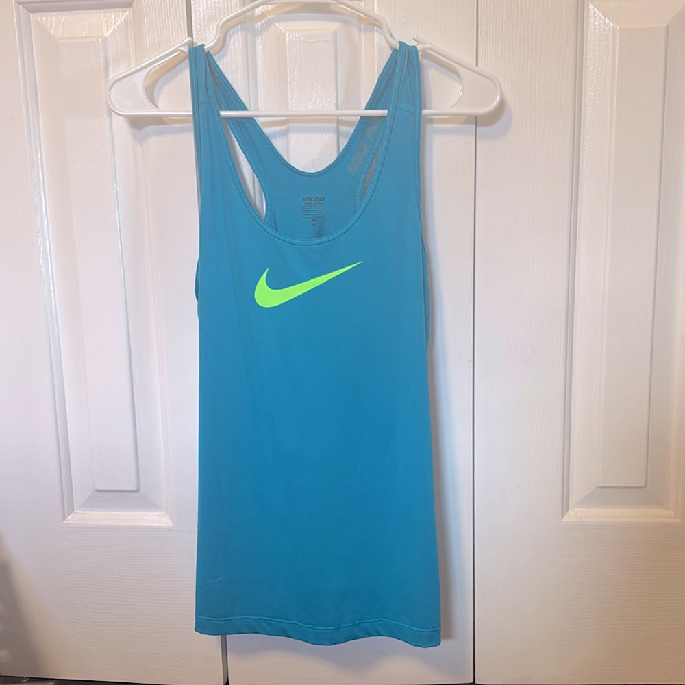 Nike Pro Aqua Blue Tank Top